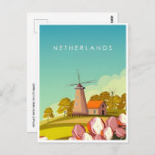 アムステルダムホランドオランダヴィンテージオランダ ポストカード (正面/裏面)