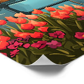 アムステルダムホランドキャナルビュー ポスター (角)