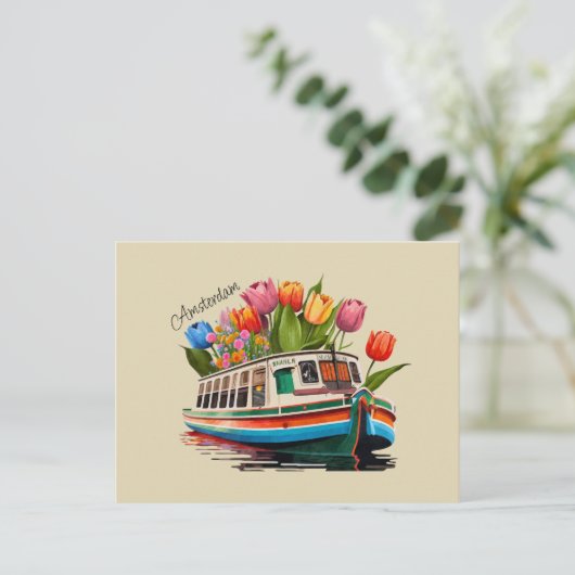 アムステルダムホランドボート旅行はがき シーズンポストカード (スタンド正面)