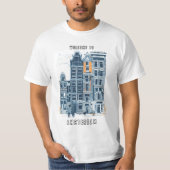 アムステルダムホランドヴィンテージオランダ通りトラベルアート Tシャツ (正面)