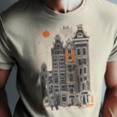 アムステルダムホランドヴィンテージ通りハウストラベルアート Tシャツ