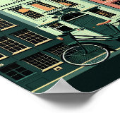 アムステルダムミニマリストヴィンテージ旅行ポスターアート ポスター (角)