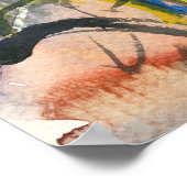 アムステルダムモダンウォーターカラーアート ポスター (角)