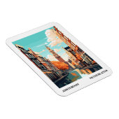 アムステルダムレトロイラストレーション旅行 マグネット (右側)