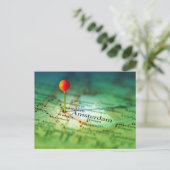 アムステルダムヴィンテージマップ ポストカード (スタンド正面)