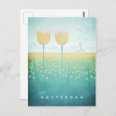 アムステルダムヴィンテージ旅行ポスター – アートポストカード ポストカード (正面/裏面)