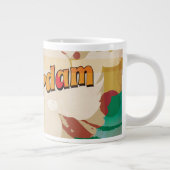 アムステルダムヴィンテージ旅行ポスター ジャンボコーヒーマグカップ (右)