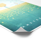 アムステルダムヴィンテージ旅行ポスター ポスター (角)