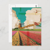 アムステルダムヴィンテージ旅行ポスター ポストカード (正面/裏面)