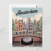 アムステルダムヴィンテージ ポストカード (正面/裏面)