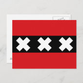 アムステルダム国旗、オランダ ポストカード (正面/裏面)