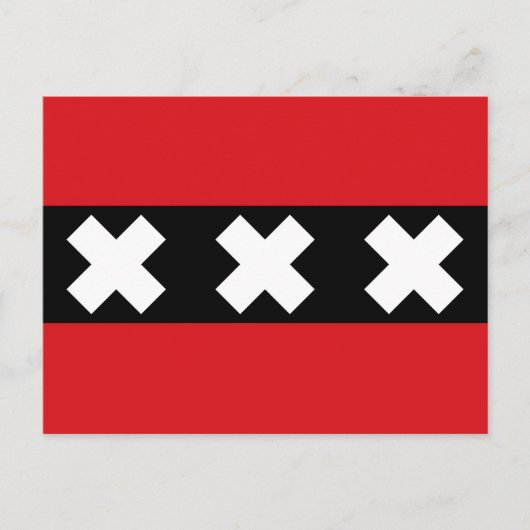 アムステルダム国旗、オランダ ポストカード (正面)