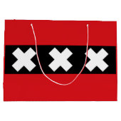 アムステルダム国旗、オランダ ラージペーパーバッグ (裏面)