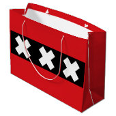 アムステルダム国旗、オランダ ラージペーパーバッグ (裏面アングル)