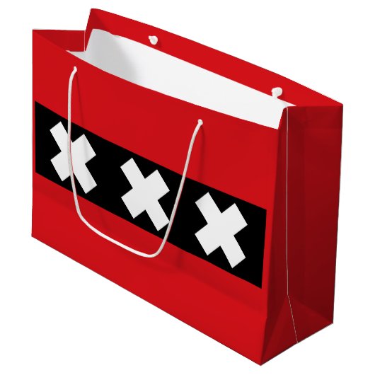 アムステルダム国旗、オランダ ラージペーパーバッグ (正面アングル)