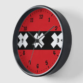 アムステルダム国旗、オランダ 壁時計 (傾斜)