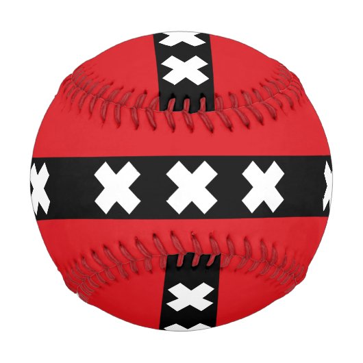 アムステルダム国旗、オランダ 野球ボール (正面)