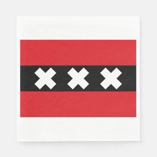 アムステルダム国旗 スタンダードランチョンナプキン (正面)