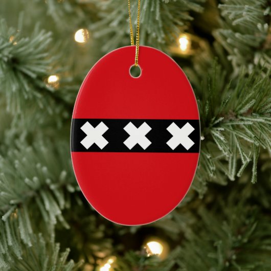 アムステルダム国旗 セラミックオーナメント (ツリー)