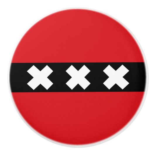 アムステルダム国旗 セラミックノブ (正面)