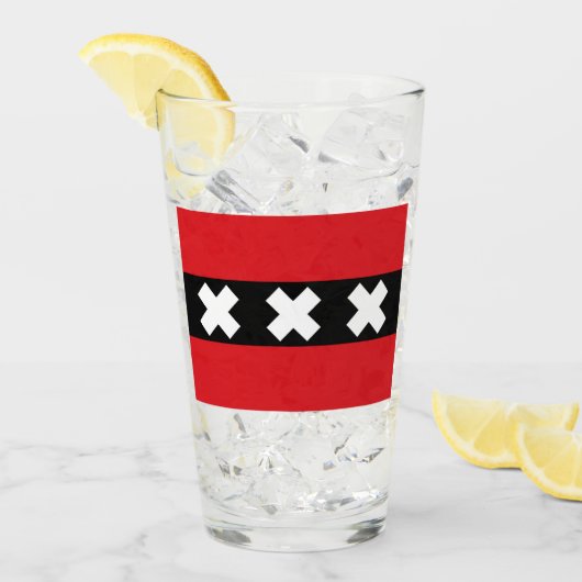 アムステルダム国旗 タンブラーグラス (アイス正面)