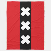 アムステルダム国旗 フリースブランケット (正面)