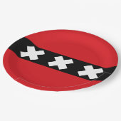 アムステルダム国旗 ペーパープレート (アングル)