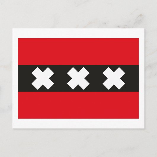 アムステルダム国旗 ポストカード (正面)