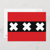 アムステルダム国旗 ポストカード (正面/裏面)