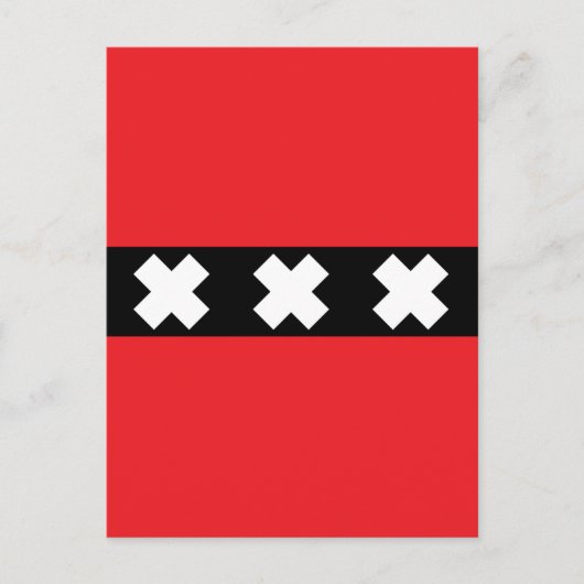 アムステルダム国旗 ポストカード (正面)