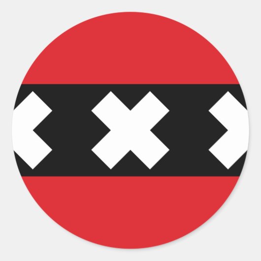 アムステルダム国旗 ラウンドシール (正面)