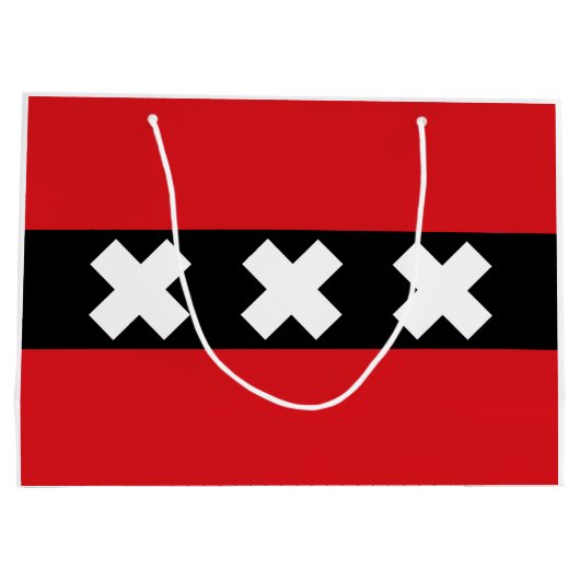 アムステルダム国旗 ラージペーパーバッグ (裏面)