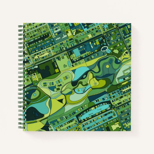 アムステルダム市の構造地図 ノートブック (正面)