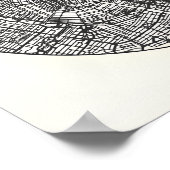 アムステルダム市街地図ポスター - ミニマルな都会のウォールアート ポスター (角)