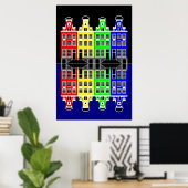 アムステルダム建築 – 商店の家 ポスター (ホームオフィス)