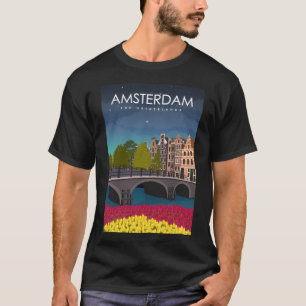 アムステルダム旅行のポスター Tシャツ