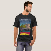 アムステルダム旅行のポスター Tシャツ (正面フル)