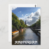 アムステルダム春カナルプリンセングラクト ポストカード (正面/裏面)