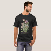 アムステルダム植物園のチューリップの花を探す Tシャツ (正面フル)