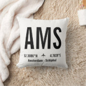 アムステルダム空港コード-航空 クッション (ブランケット)