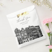 アムステルダム結婚の写パーソナライズされた真 フェイバーバッグ (封をした状態)