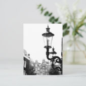 アムステルダム通りランプブラックアンドホワイト ポストカード (スタンド正面)