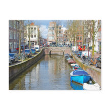 アムステルダム運河とボート