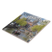 アムステルダム運河と橋のセラミックタイル タイル (側面)