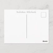 アムステルダム運河と自転車 ポストカード (裏面)