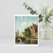 アムステルダム運河の姿(パネル上の油) ポストカード (スタンド正面)