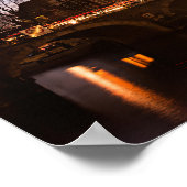 アムステルダム運河の家の夕暮れポスター ポスター (角)