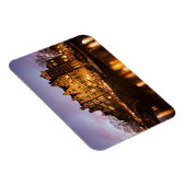 アムステルダム運河の家は夕暮れの長方形の磁石 マグネット (右側)