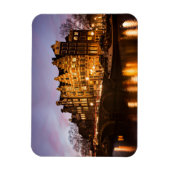 アムステルダム運河の家は夕暮れの長方形の磁石 マグネット (縦)