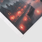 アムステルダム運河の赤い夜明け 薄葉紙 (詳細)